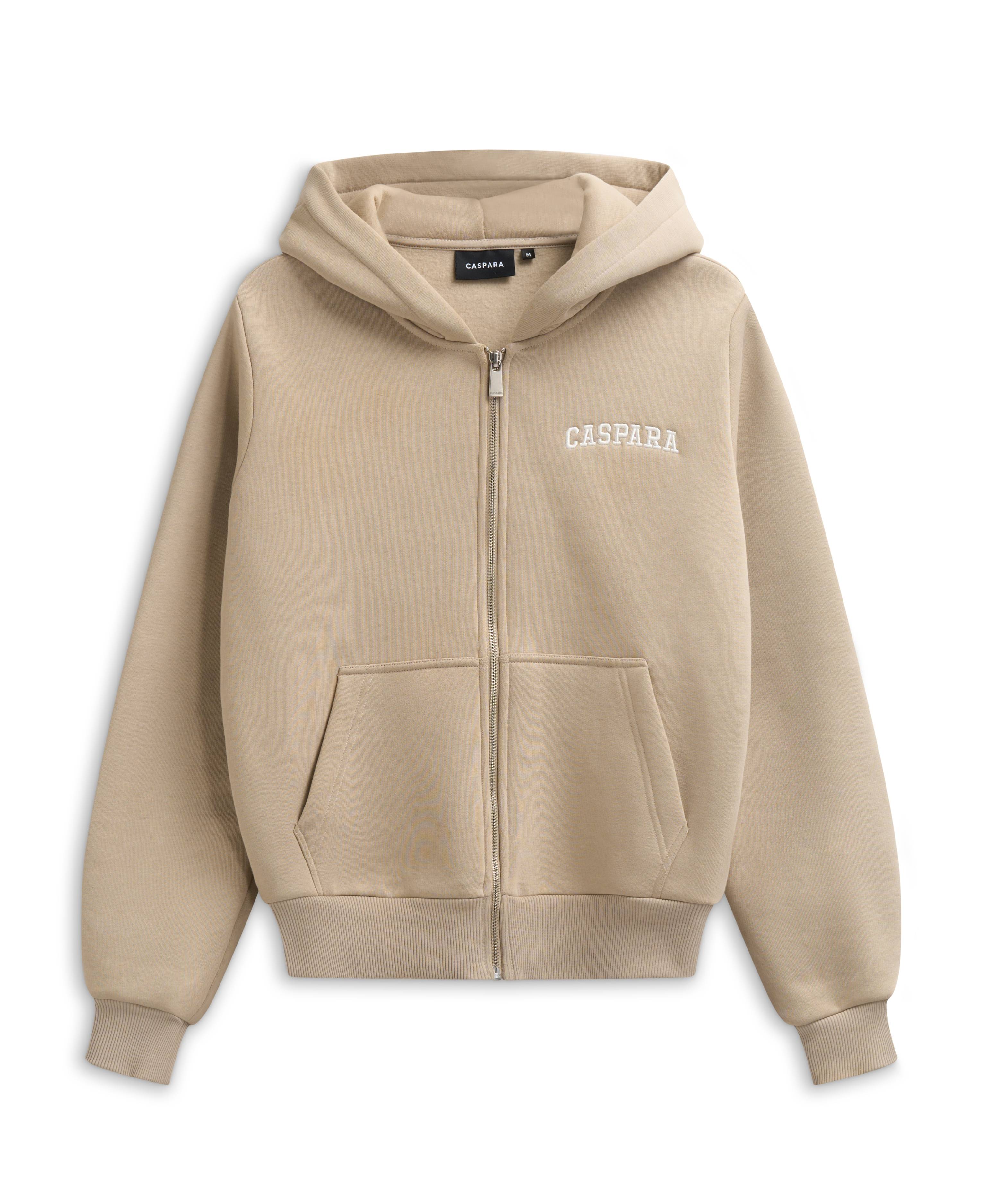 W. Varsity Zip Hoodie - Sand